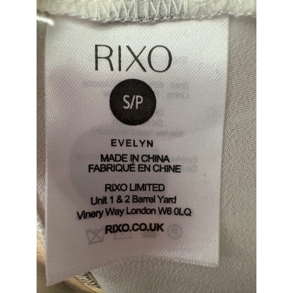 RIXO London Polka Dot Tiered Maxi Dress White Black Puff Sleeve Size US 6 UK 10 - Picture 10 of 11